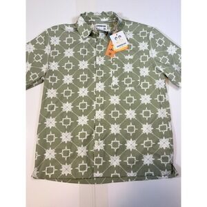 NWT - Men's Sovereign Code Short-Sleeve Button-Up Green Shirt - Size S Jason